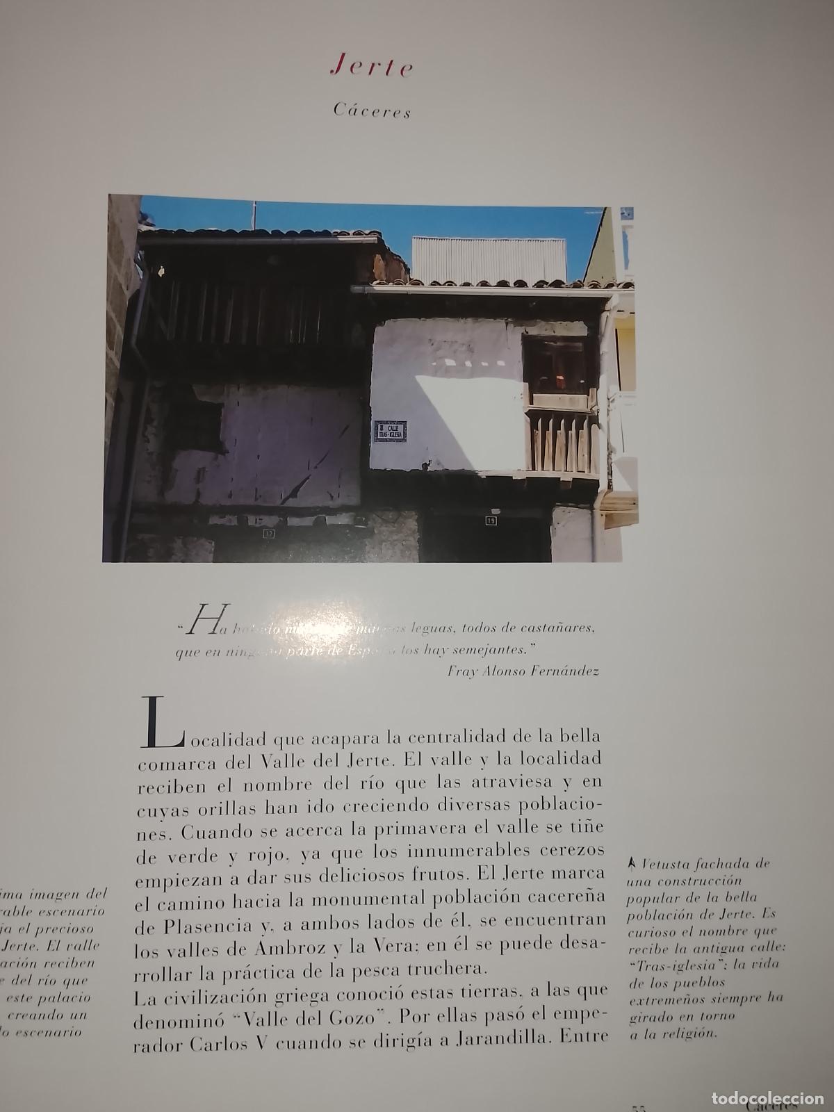 Altri oggetti di carta: INFORMACION GRAFICA 3 HOJAS - HISTORIA Y FOTOS A COLOR DE - CACERES - JERTE