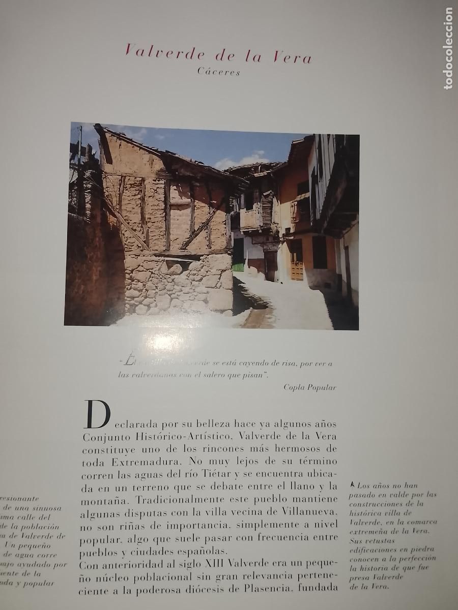 Altri oggetti di carta: INFORMACION GRAFICA 2 HOJAS - HISTORIA Y FOTOS A COLOR DE - CACERES - VALVERDE DE LA VERA