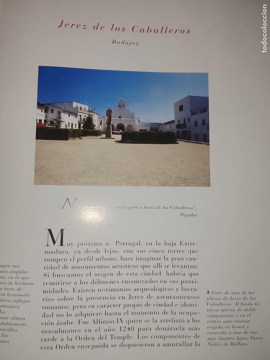 Sammelleidenschaft Andere Papierartikel: INFORMACION GRAFICA 3 HOJAS - HISTORIA Y FOTOS A COLOR DE - BADAJOZ - JEREZ DE LOS CABALLEROS