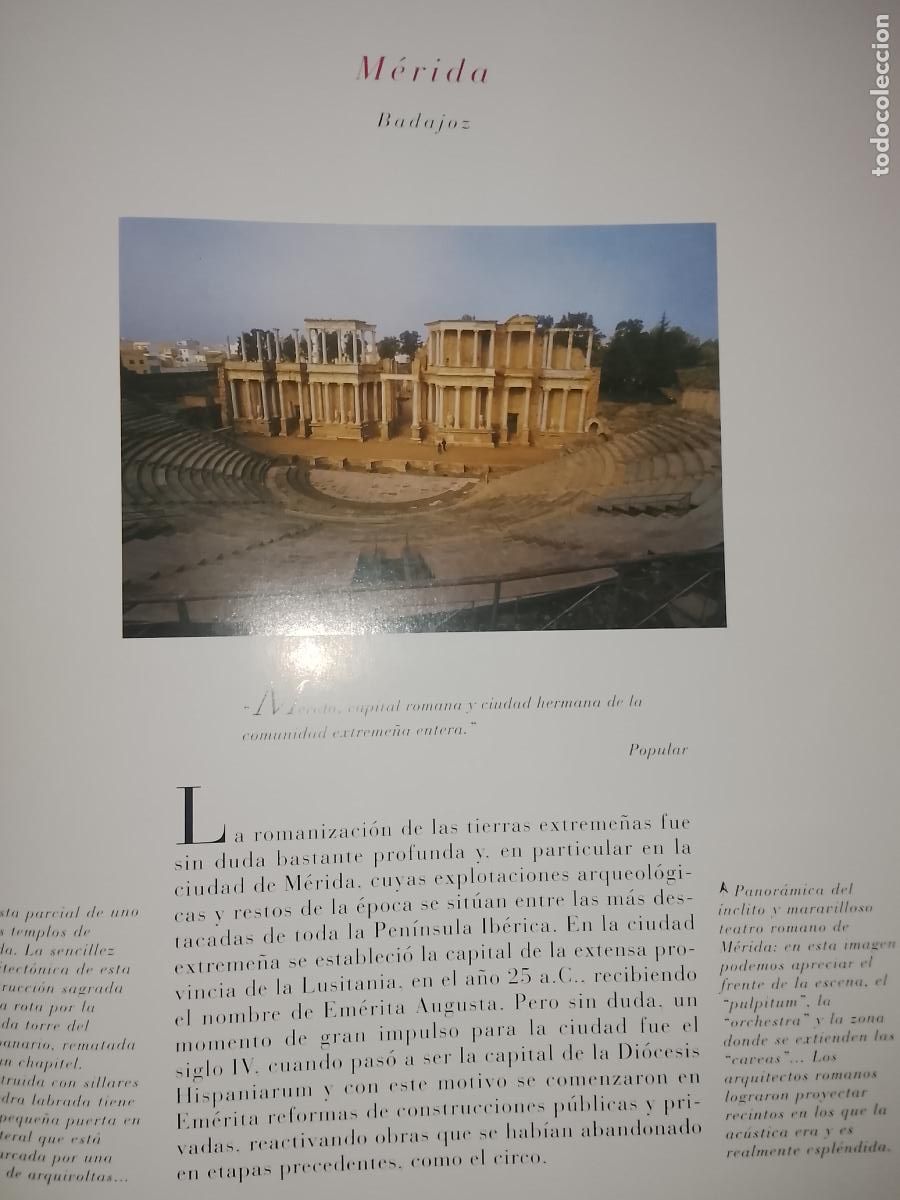 Altri oggetti di carta: INFORMACION GRAFICA 4 HOJAS - HISTORIA Y FOTOS A COLOR DE - BADAJOZ - MERIDA