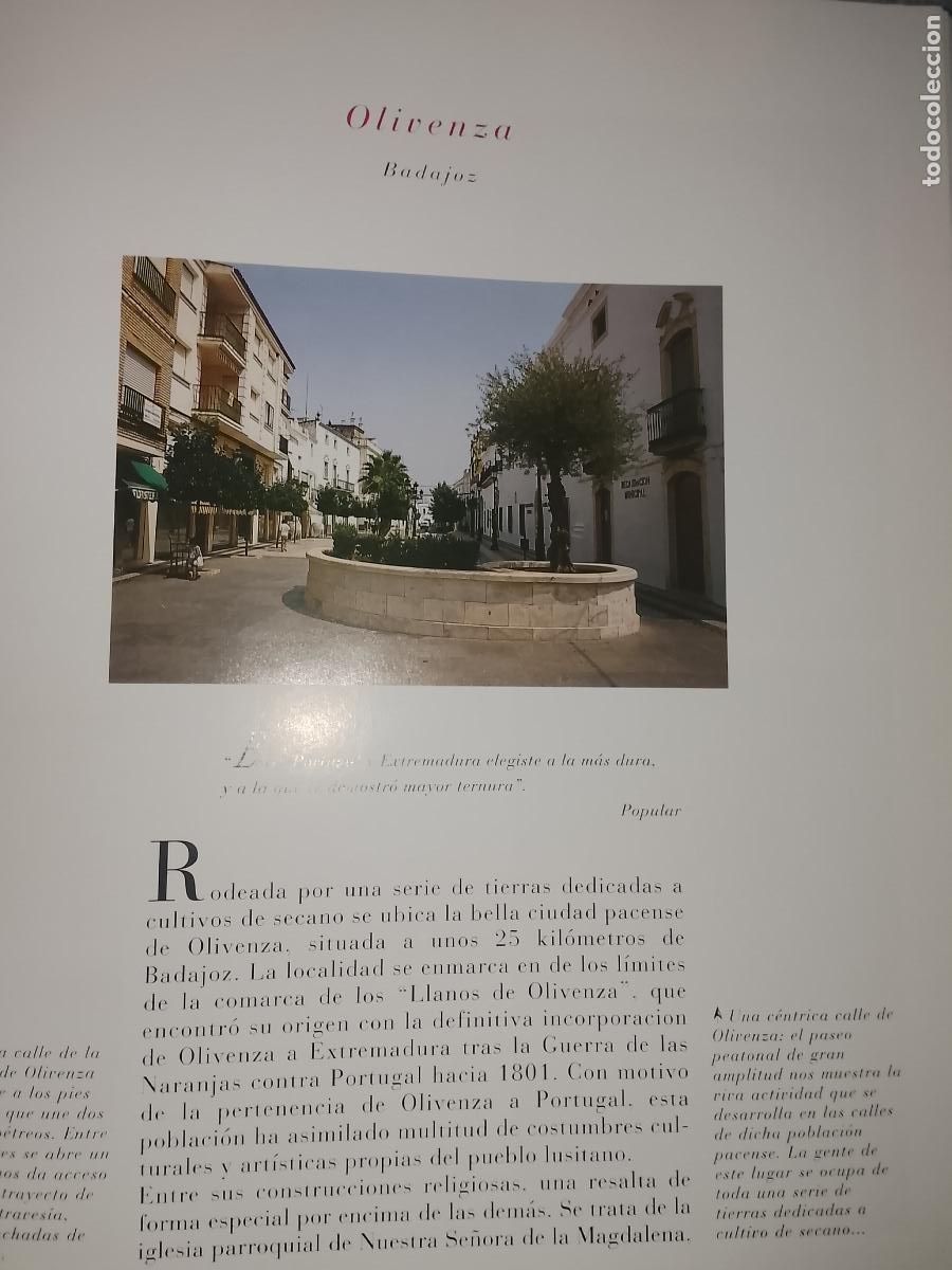 Altri oggetti di carta: INFORMACION GRAFICA 2 HOJAS - HISTORIA Y FOTOS A COLOR DE - BADAJOZ - OLIVENZA