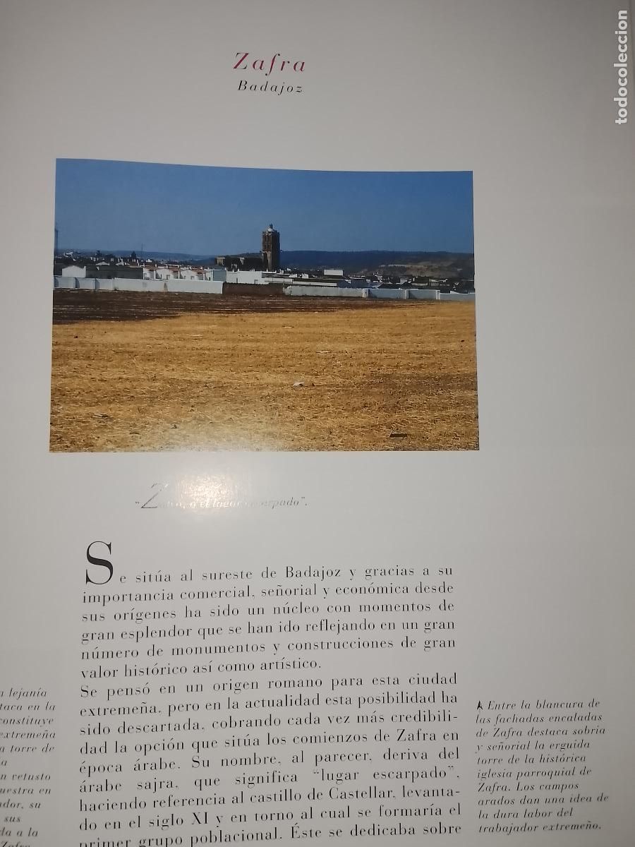 Altri oggetti di carta: INFORMACION GRAFICA 2 HOJAS - HISTORIA Y FOTOS A COLOR DE - BADAJOZ - ZAFRA