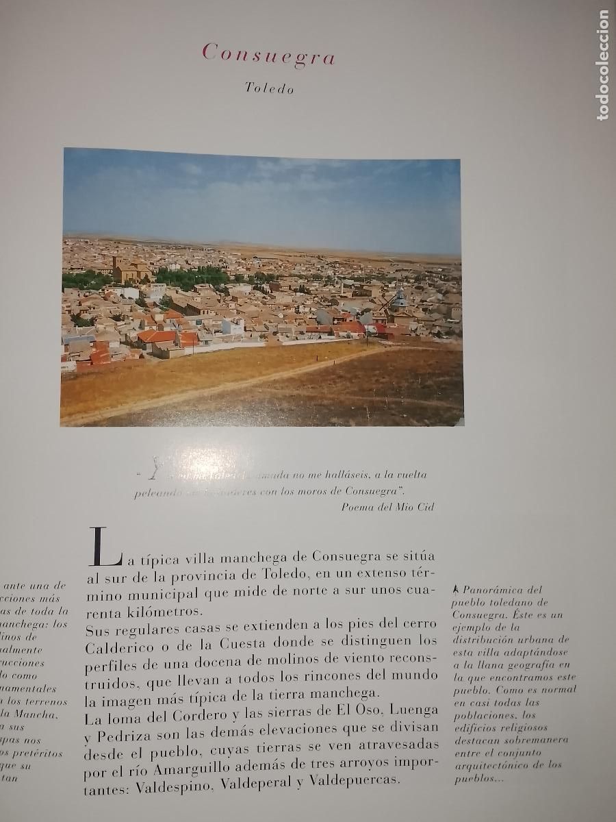 Outros artigos de papel: INFORMACION GRAFICA 2 HOJAS - HISTORIA Y FOTOS A COLOR DE - TOLEDO - CONSUEGRA
