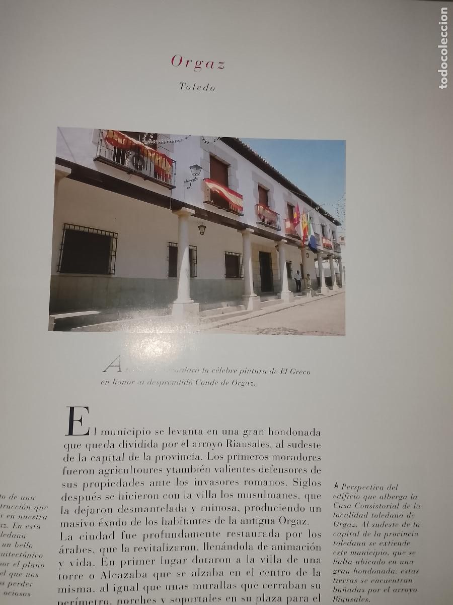 Outros artigos de papel: INFORMACION GRAFICA 2 HOJAS - HISTORIA Y FOTOS A COLOR DE - TOLEDO - ORGAZ