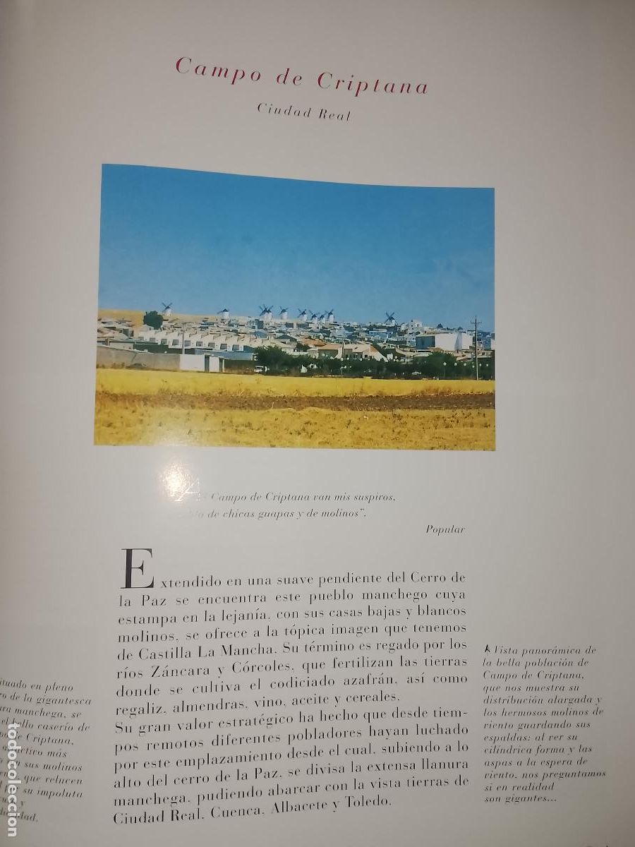 Otros Art&iacute;culos de Coleccionismo en Papel: INFORMACION GRAFICA 2 HOJAS - HISTORIA Y FOTOS A COLOR DE - CIUDAD REAL - CAMPO DE CRIPTANA