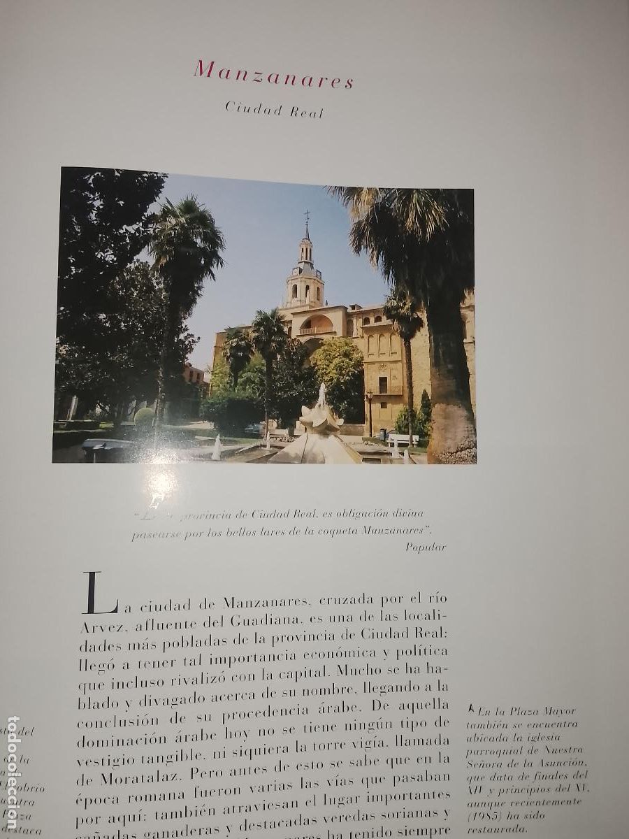 Otros Art&iacute;culos de Coleccionismo en Papel: INFORMACION GRAFICA 2 HOJAS - HISTORIA Y FOTOS A COLOR DE - CIUDAD REAL - MANZANARES