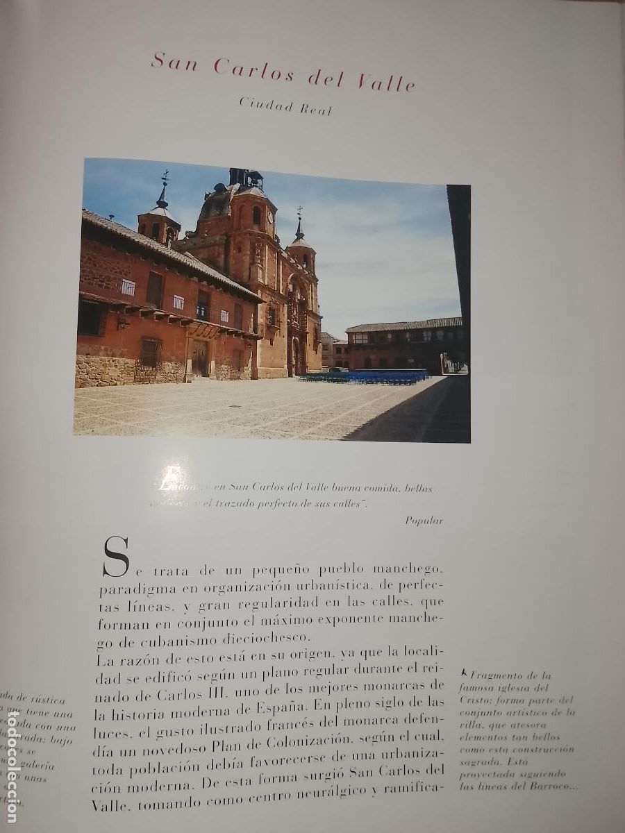 Otros Art&iacute;culos de Coleccionismo en Papel: INFORMACION GRAFICA 2 HOJAS - HISTORIA Y FOTOS A COLOR DE - CIUDAD REAL - SAN CARLOS DEL VALLE