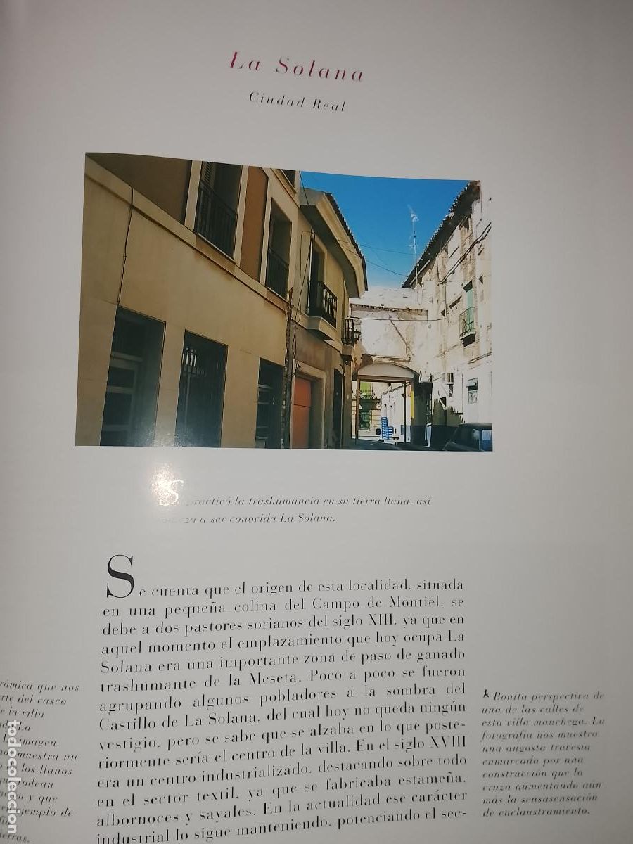 Otros Art&iacute;culos de Coleccionismo en Papel: INFORMACION GRAFICA 2 HOJAS - HISTORIA Y FOTOS A COLOR DE - CIUDAD REAL - LA SOLANA