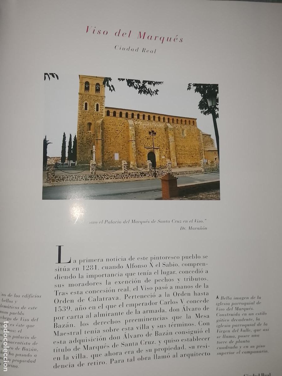 Otros Art&iacute;culos de Coleccionismo en Papel: INFORMACION GRAFICA 2 HOJAS - HISTORIA Y FOTOS A COLOR DE - CIUDAD REAL - VISO DEL MARQUES