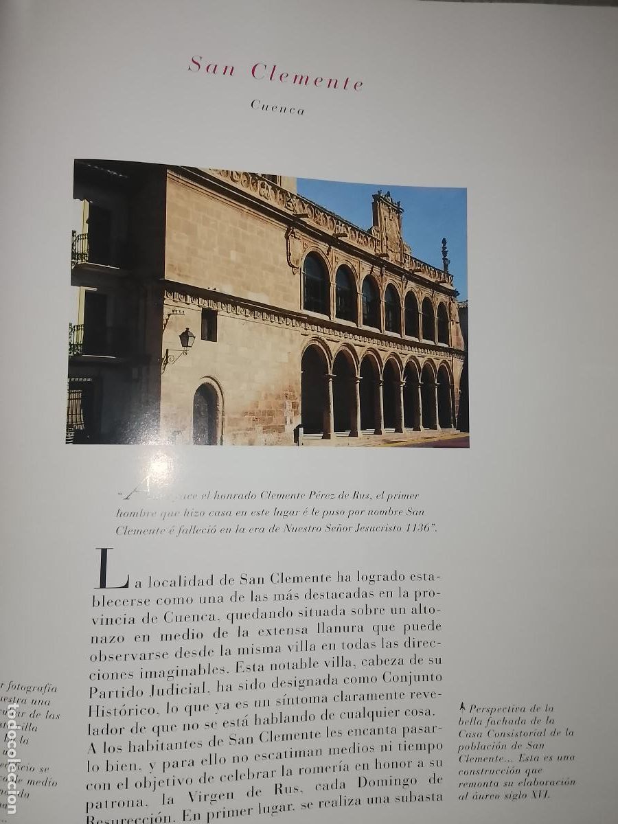 Otros Art&iacute;culos de Coleccionismo en Papel: INFORMACION GRAFICA 2 HOJAS - HISTORIA Y FOTOS A COLOR DE - CUENCA - SAN CLEMENTE