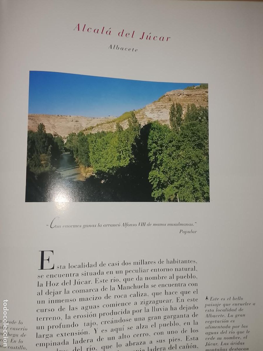 Otros Art&iacute;culos de Coleccionismo en Papel: INFORMACION GRAFICA 2 HOJAS - HISTORIA Y FOTOS A COLOR DE - ALBACETE - ALCALA DEL JUCAR