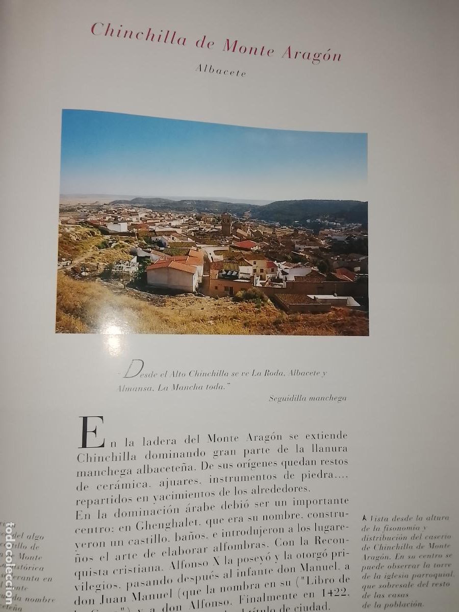 Otros Art&iacute;culos de Coleccionismo en Papel: INFORMACION GRAFICA 2 HOJAS - HISTORIA Y FOTOS A COLOR DE - ALBACETE - CHINCHILLA DE MONTE ARAGON