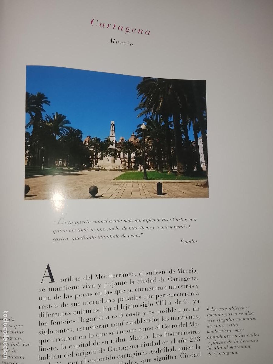 Otros Art&iacute;culos de Coleccionismo en Papel: INFORMACION GRAFICA 3 HOJAS - HISTORIA Y FOTOS A COLOR DE - MURCIA - CARTAGENA
