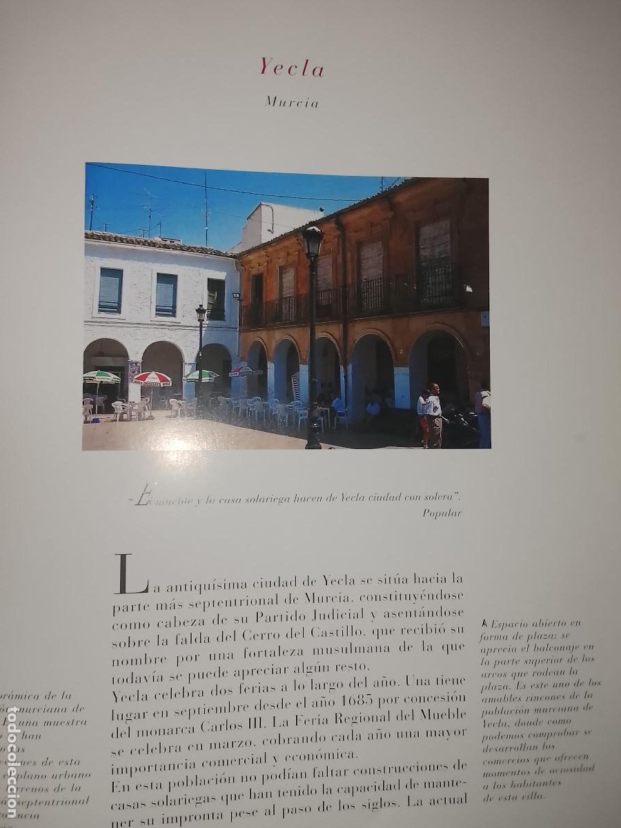 Otros Art&iacute;culos de Coleccionismo en Papel: INFORMACION GRAFICA 3 HOJAS - HISTORIA Y FOTOS A COLOR DE - MURCIA - YECLA
