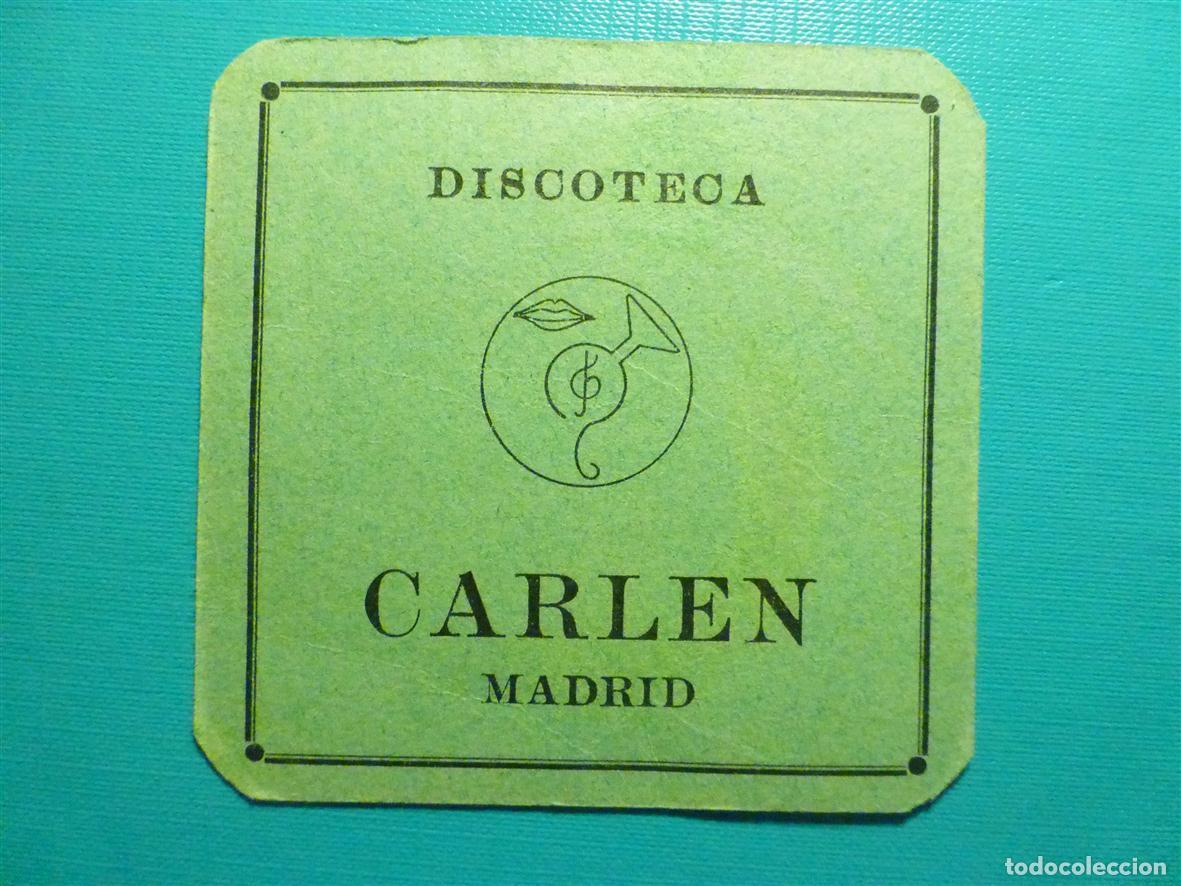 Otros Art&iacute;culos de Coleccionismo en Papel: Posavasos - Disco-Bar - Discoteca - Pub - Carlen - Madrid