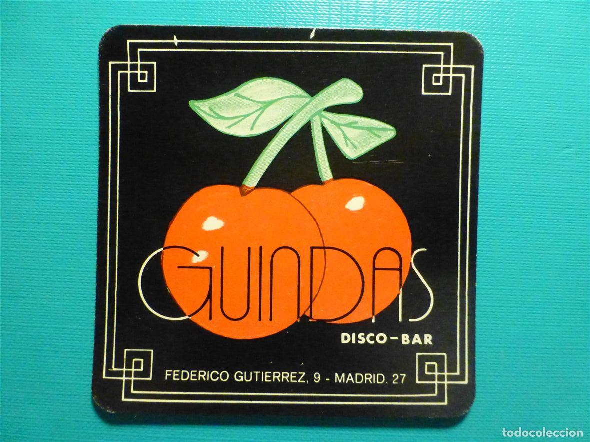 Otros Art&iacute;culos de Coleccionismo en Papel: Posavasos - Disco-Bar - Discoteca - Pub - Guindas - Federico Gutierrez, 9 - Madrid