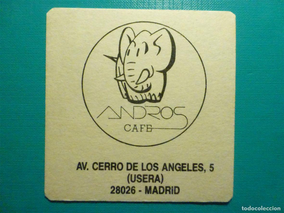 Otros Art&iacute;culos de Coleccionismo en Papel: Posavasos - Disco-Bar - Discoteca - Pub - Andros Caf&eacute; - Avd. Cerro de los &Aacute;ngeles, 5 - Madrid