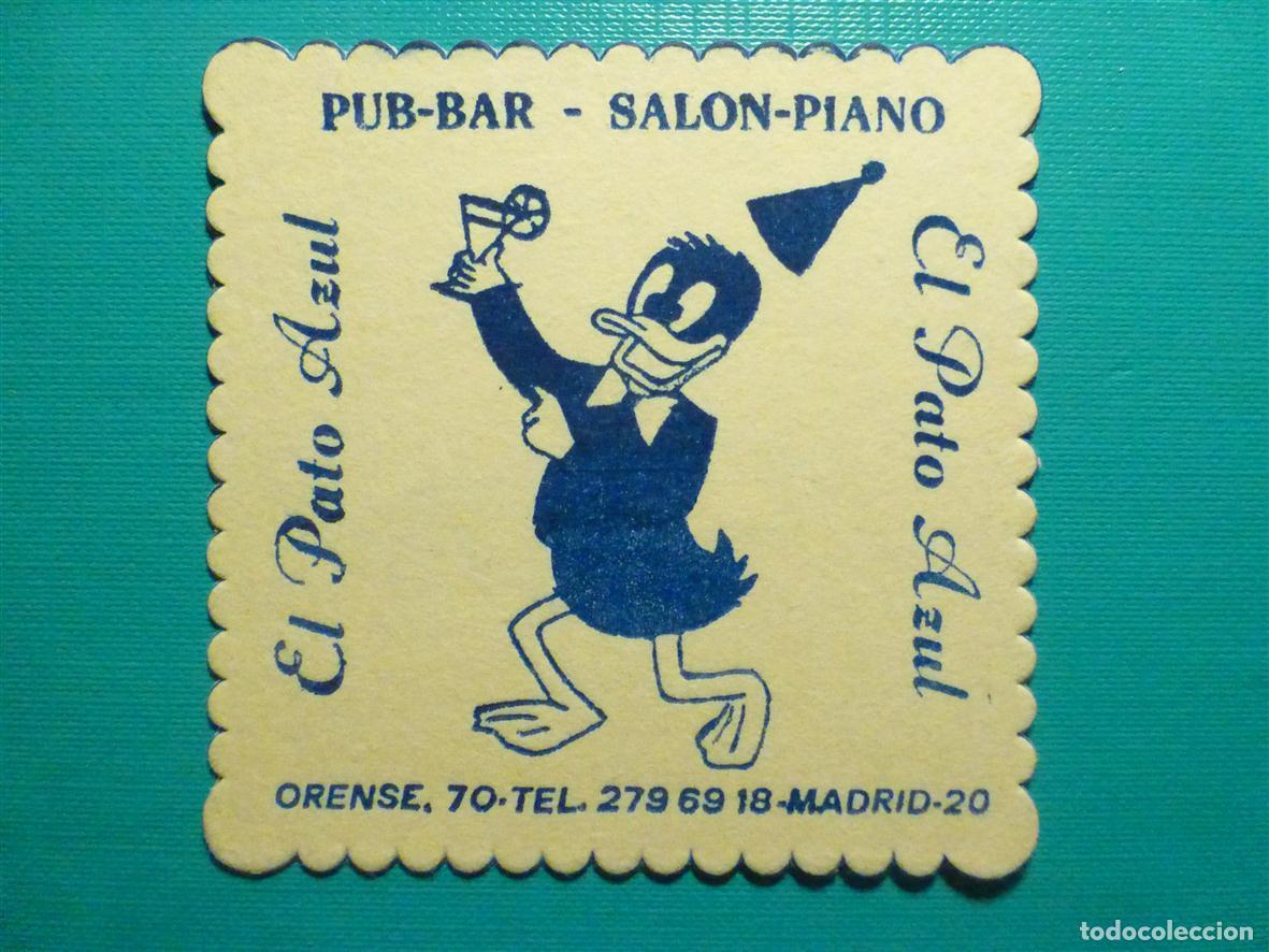 Otros Art&iacute;culos de Coleccionismo en Papel: Posavasos - Disco-Bar - Sal&oacute;n Piano - El Pato Azul - Pub - C/ Orense, 70 - Madrid