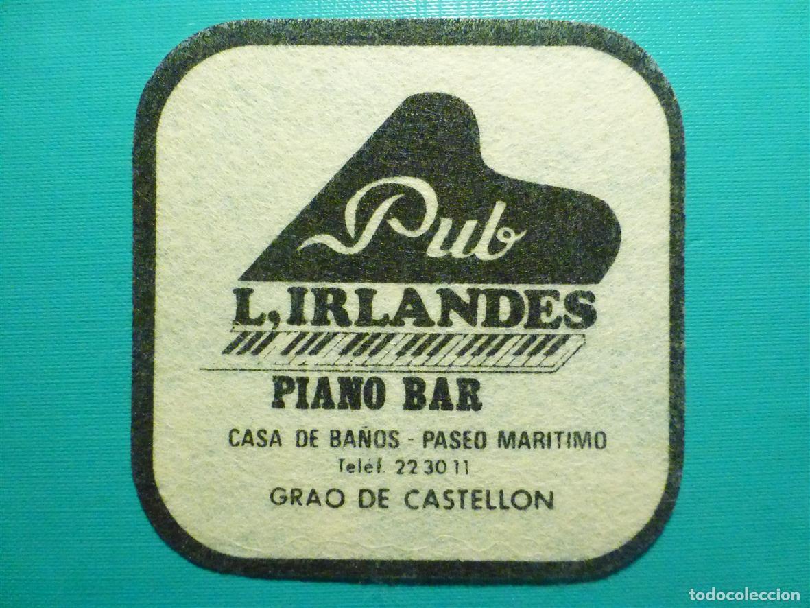 Otros Art&iacute;culos de Coleccionismo en Papel: Posavasos Pub - Disco-Bar - Pub L, Irlandes - Piano Bar - Grao de Castell&oacute;n - Fieltro
