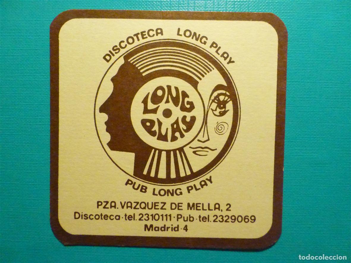 Otros Art&iacute;culos de Coleccionismo en Papel: Posavasos Pub - Disco-Bar - Pub Discoteca Long Play - Pza. Vazquez de Mella, 2 - Madrid