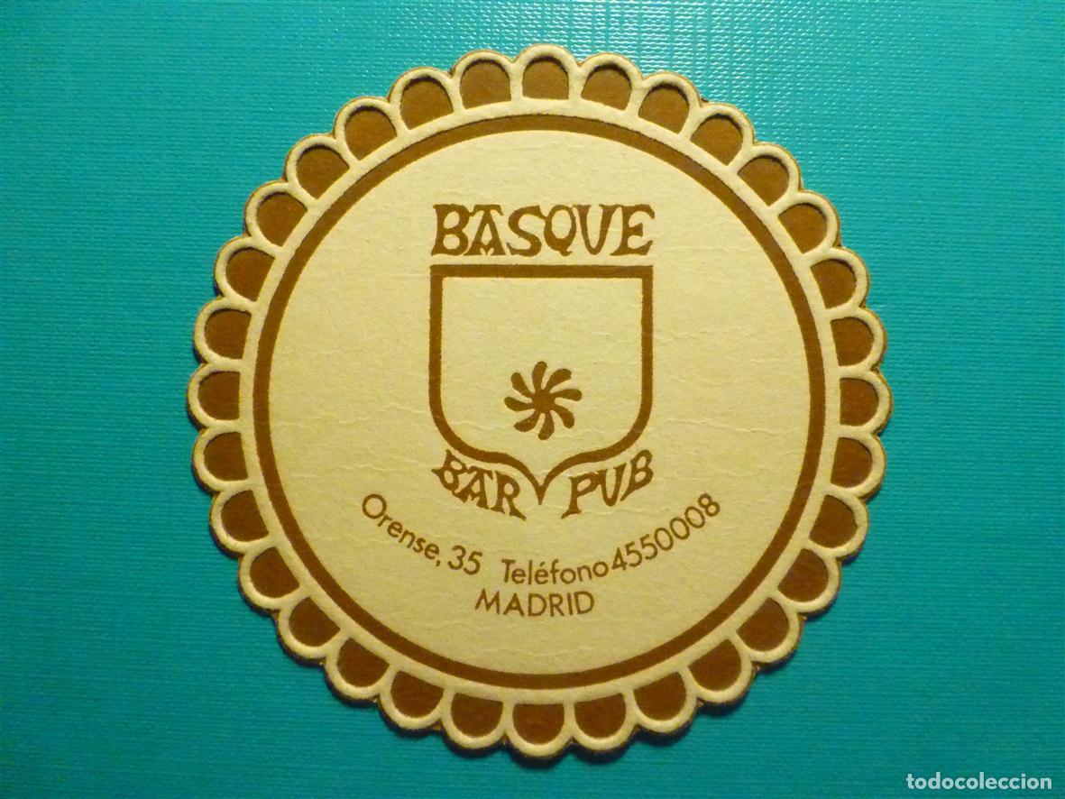 Otros Art&iacute;culos de Coleccionismo en Papel: Posavasos Pub - Disco Bar Pub - Basque - C/ Orense, 35 - Madrid