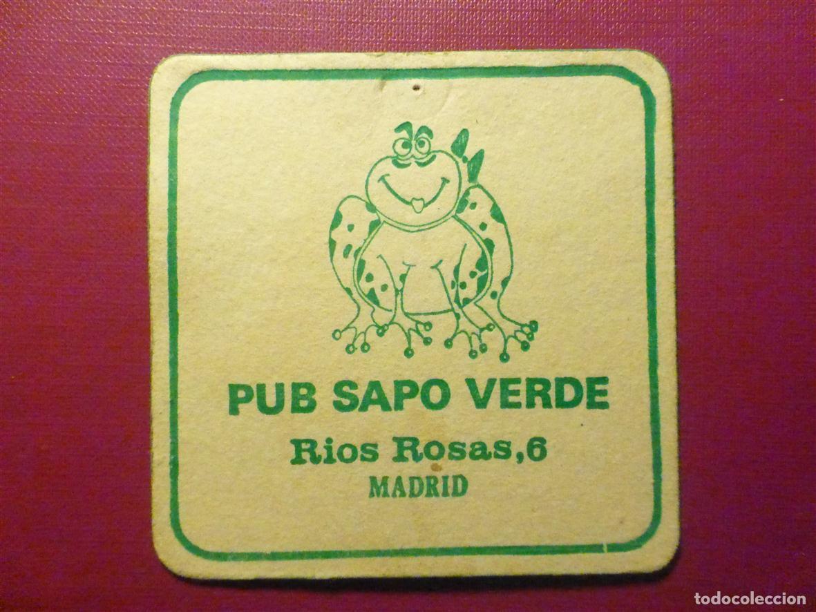 Otros Art&iacute;culos de Coleccionismo en Papel: Posavasos Pub - Disco Bar - Pub Sapo Verde - C/ Rios Rosas, 6 - Madrid -