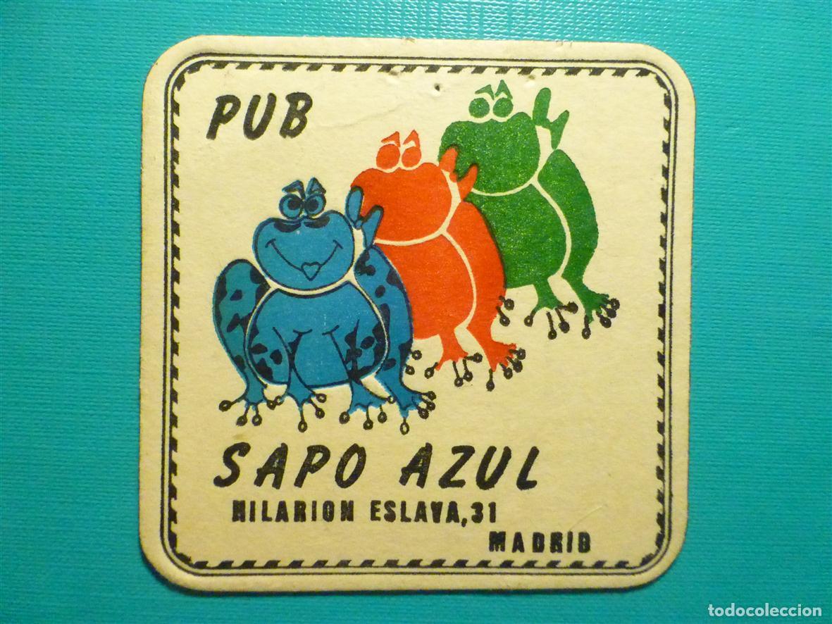 Otros Art&iacute;culos de Coleccionismo en Papel: Posavasos Pub - Disco Bar - Pub Sapo Azul - C/ Hilari&oacute;n Eslava, 31 - Madrid -