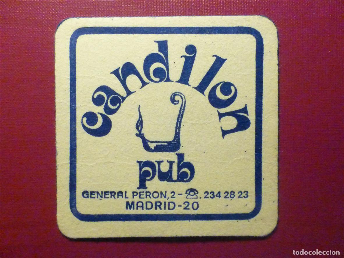 Otros Art&iacute;culos de Coleccionismo en Papel: Posavasos Pubs y Discotecas - Candil&oacute;n Pub - C/ General Per&oacute;n, 2 - Madrid - Variante 1