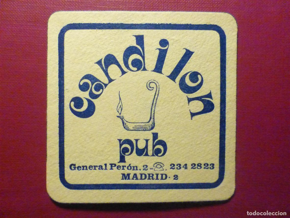 Otros Art&iacute;culos de Coleccionismo en Papel: Posavasos Pubs y Discotecas - Candil&oacute;n Pub - C/ General Per&oacute;n, 2 - Madrid - Variante 2
