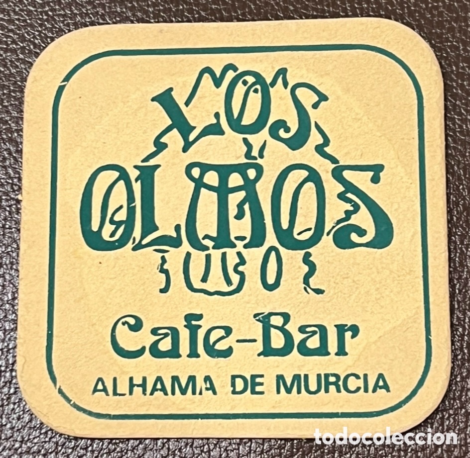 Otros Art&iacute;culos de Coleccionismo en Papel: Posavasos. LOS OLMOS. Cafe - Bar. Alhama de Murcia. Murcia. A&ntilde;os 70.