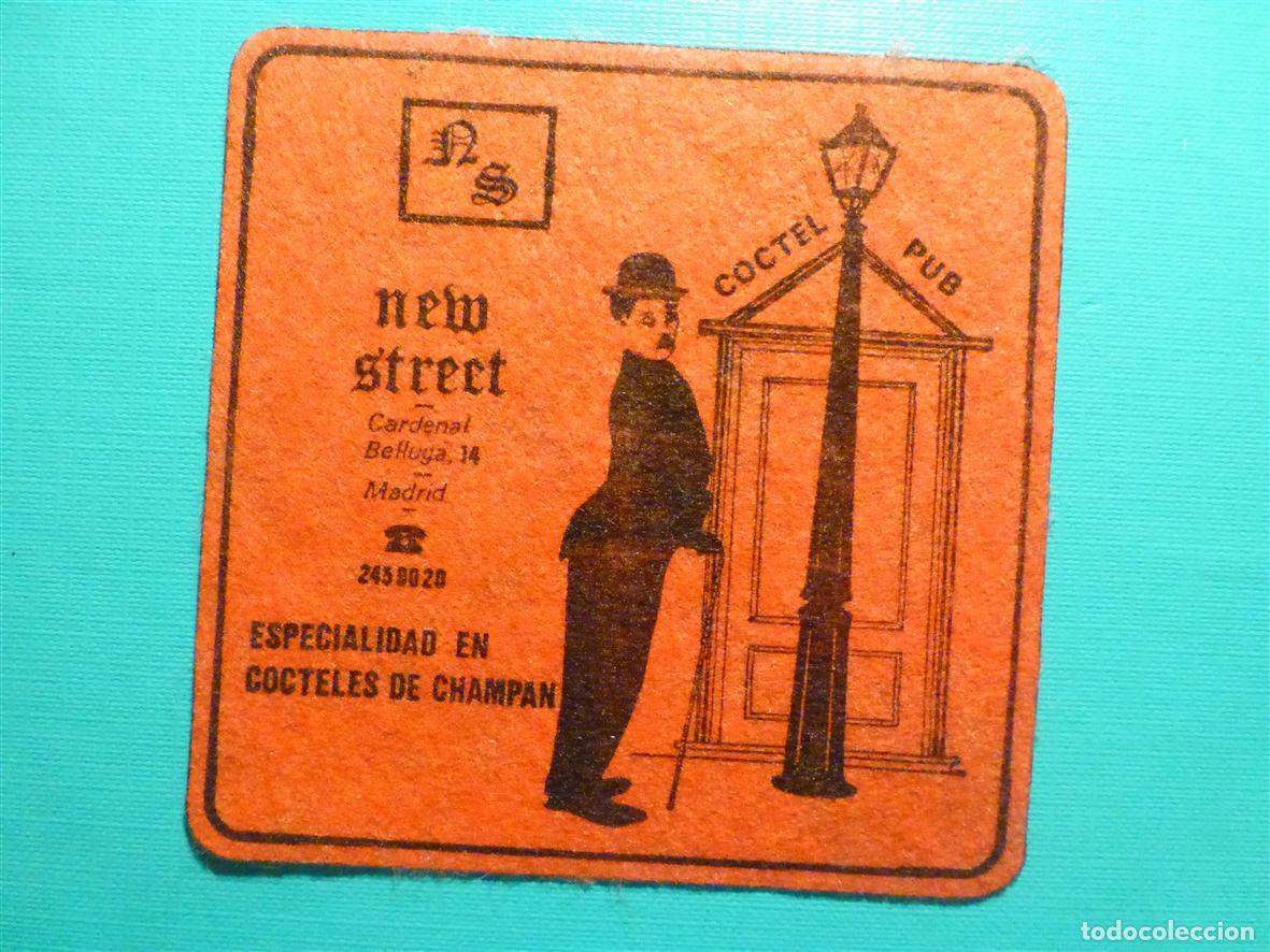 Otros Art&iacute;culos de Coleccionismo en Papel: Posavasos Disco-Bar - Discoteca - New Street Cocktel Pub - Cardenal Beluga, 14 - Madrid - Fieltro