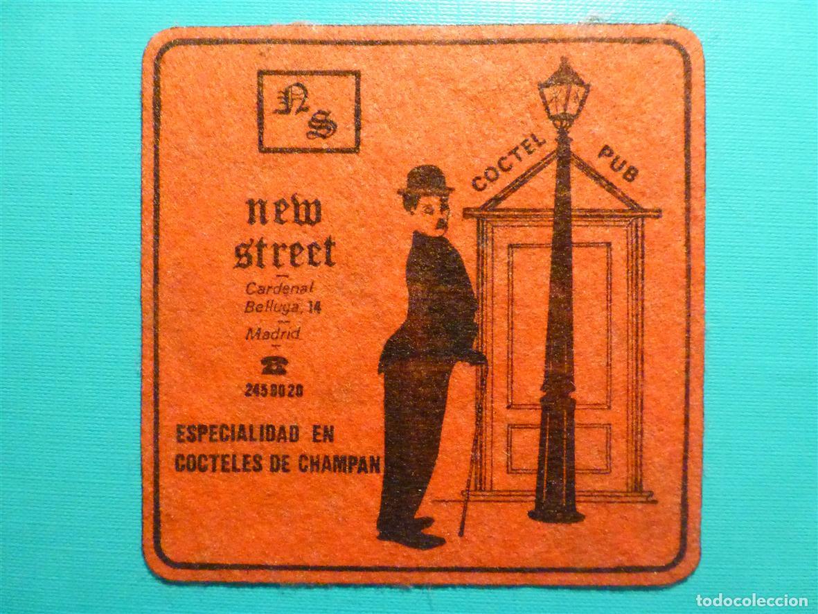 Otros Art&iacute;culos de Coleccionismo en Papel: Posavasos Disco-Bar - Discoteca - New Street Cocktel Pub - Cardenal Beluga, 14 - Madrid - Fieltro