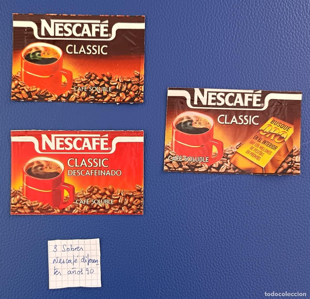 Otros Art&iacute;culos de Coleccionismo en Papel: 3 Sobres de cafe soluble instantaneo. A&ntilde;o 2000. Nescafe.