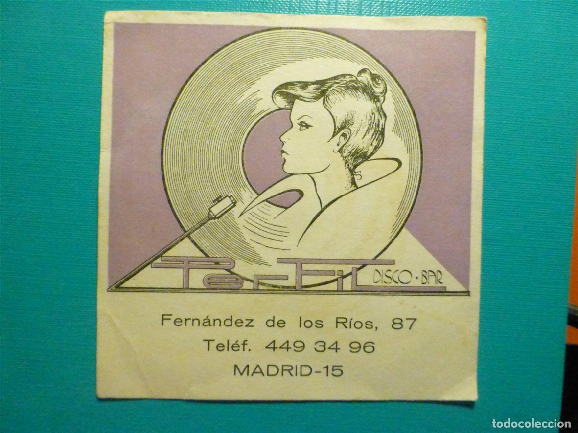 Otros Art&iacute;culos de Coleccionismo en Papel: Posavasos Pub - Perfil - Disco Bar - Fen&aacute;ndez de los Rios, 87 - Madrid -
