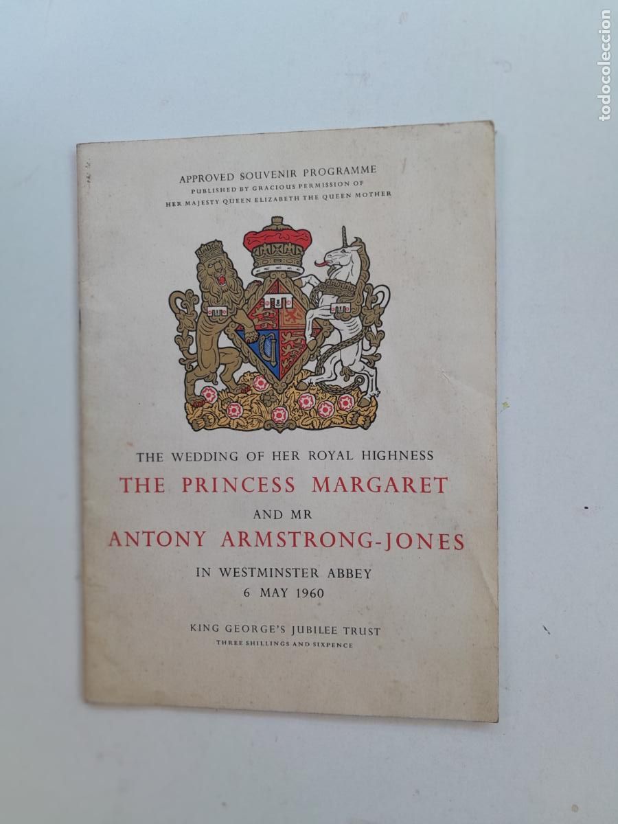 Otros Art&iacute;culos de Coleccionismo en Papel: SOUVENIR de la boda de la princesa Margarita 1960 - Ingl&eacute;s