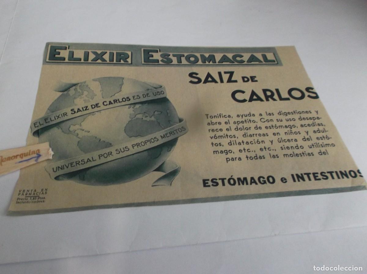 Otros Art&iacute;culos de Coleccionismo en Papel: RECORTE PUBLICIDAD A&Ntilde;O 1928 .-EL ELIXIR ESTOMACAL DE USO UNIVERSAL - SAIZ DE CARLOS