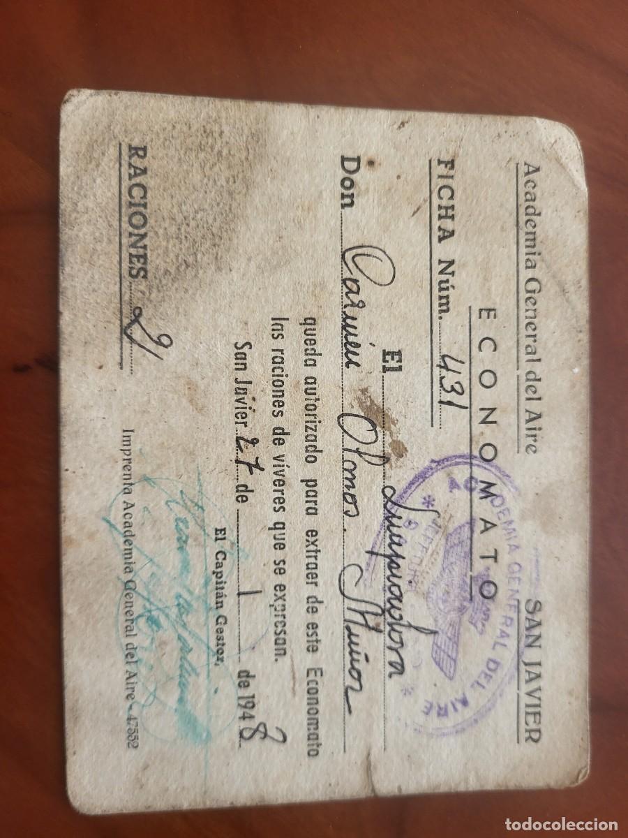 Otros Art&iacute;culos de Coleccionismo en Papel: ACADEMIA GENERAL DEL AIRE MILITAR AVIACION ECONOMATO SAN JAVIER MAR MENOR MURCIA