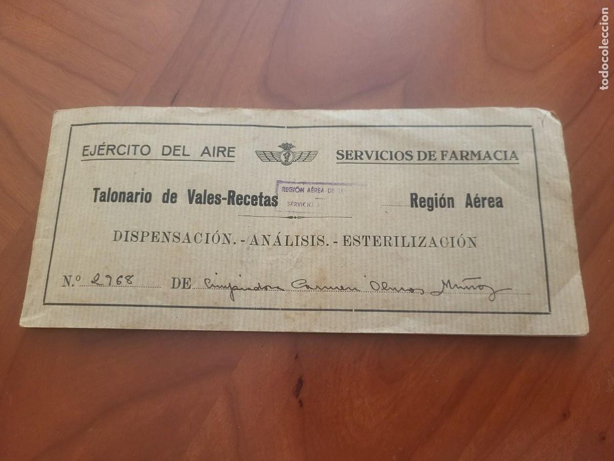 Paper Collecting Others: EJERCITO DEL AIRE SERVICIOS DE FARMACIA REGION AEREA