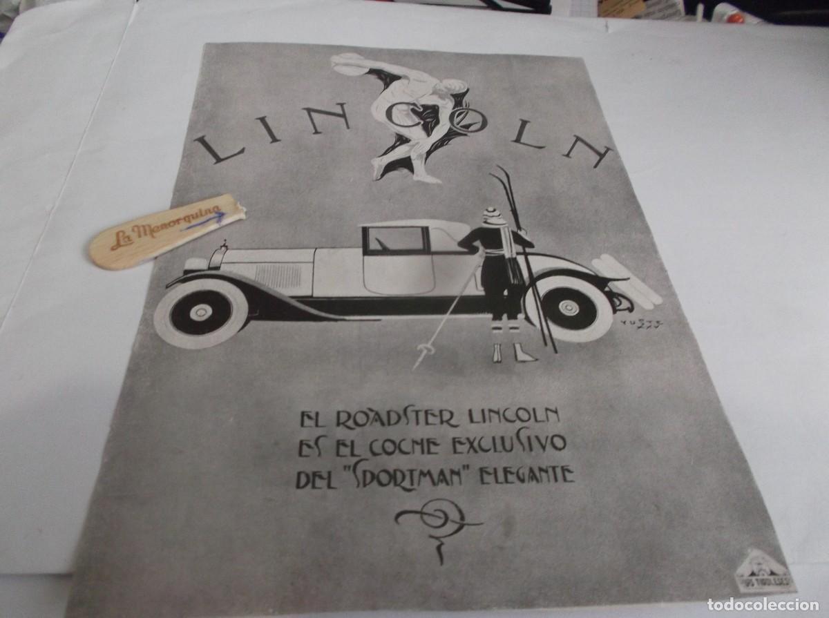 Otros Art&iacute;culos de Coleccionismo en Papel: RECORTE PUBLI.A&Ntilde;O 1925.-COCHE RO&Aacute;DSTER LINCOLN - COCHE EXCLUSIVO DEL SPORTMAN (DIBUJO DE YUSTE XXV )