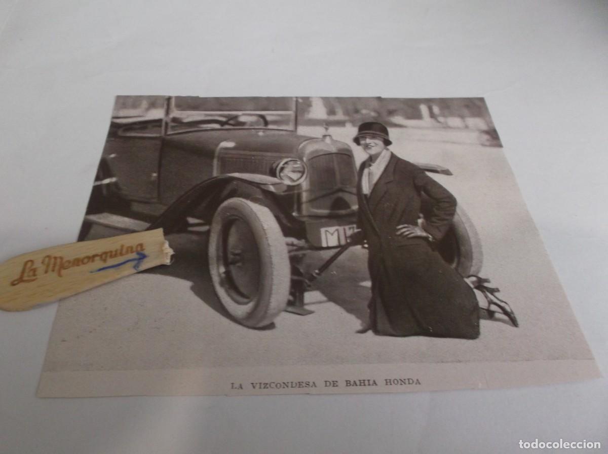 Otros Art&iacute;culos de Coleccionismo en Papel: RECORTE A&Ntilde;O 1925.- LA VIZCONDESA DE BAHIA HONDA , CON COCHE DESCAPOTABLE