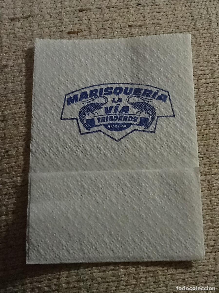 Otros Art&iacute;culos de Coleccionismo en Papel: Servilleta &rdquo;Marisquer&iacute;a La V&iacute;a&rdquo; - Trigueros (Huelva)