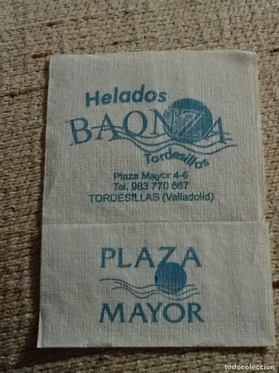 Otros Art&iacute;culos de Coleccionismo en Papel: Servilleta &rdquo;Helados Baonza&rdquo; - Tordesillas (Valladolid)