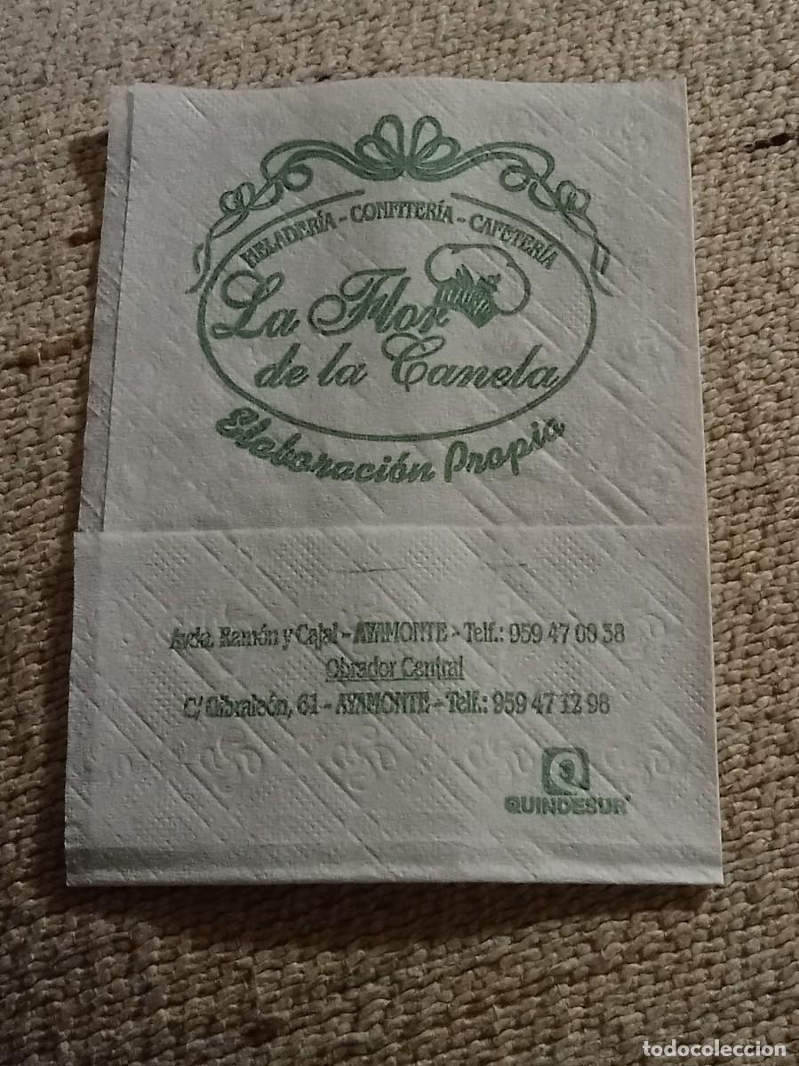 Otros Art&iacute;culos de Coleccionismo en Papel: Servilleta &rdquo;Helader&iacute;a/Confiter&iacute;a/Cafeter&iacute;a La Flor de la Canela&rdquo; - Ayamonte (Huelva)