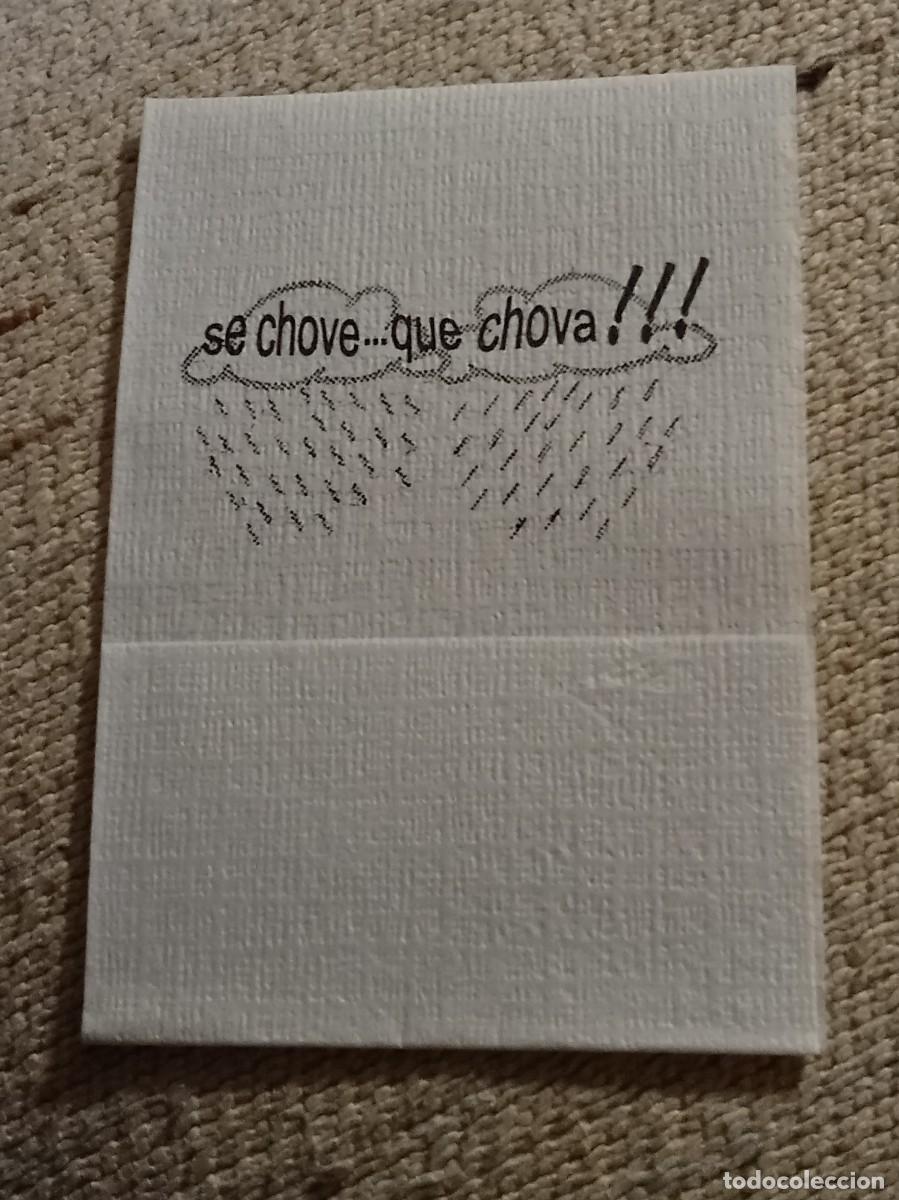 Otros Art&iacute;culos de Coleccionismo en Papel: Servilleta &rdquo;Se chove...que chova!!!&rdquo;