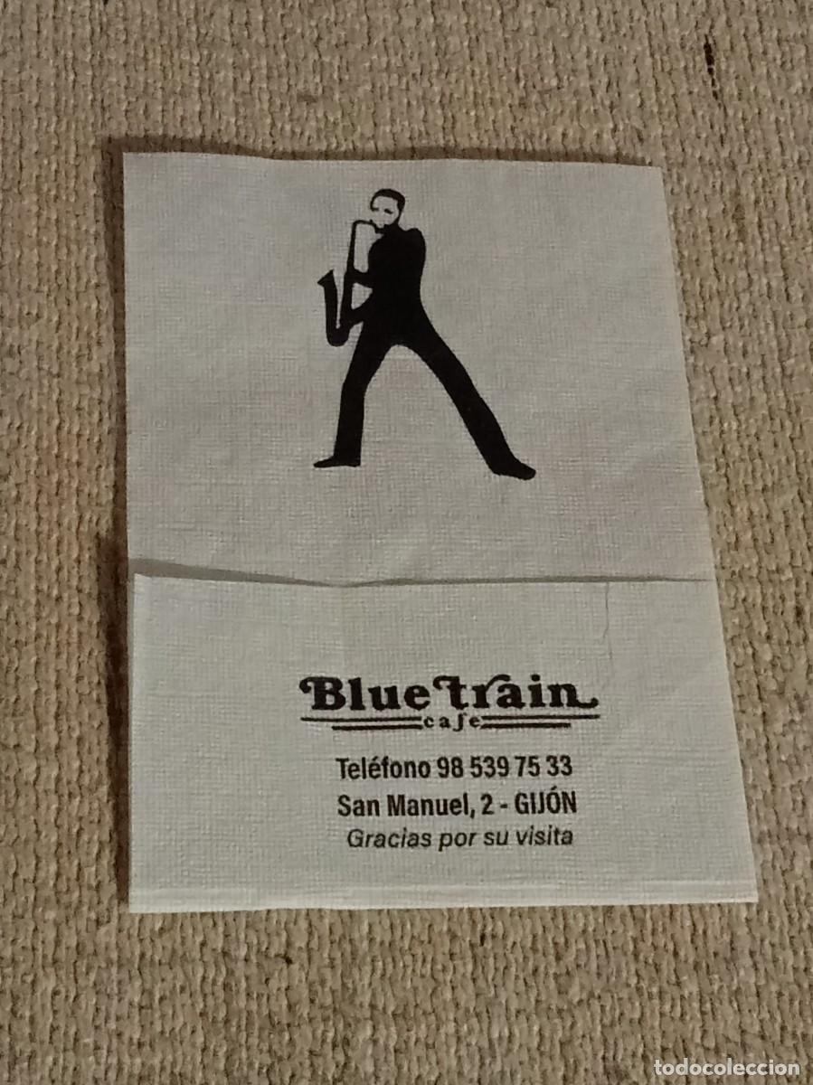 Otros Art&iacute;culos de Coleccionismo en Papel: Servilleta &rdquo;Caf&eacute; Blue Train&rdquo; - Gij&oacute;n (Asturias)