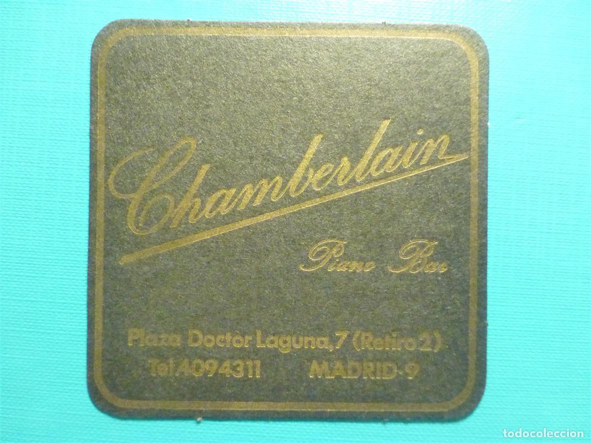 Otros Art&iacute;culos de Coleccionismo en Papel: Posavasos Disco-Bar - Pub - Chamberlain Piano Bar - Plaza Doctor Laguna, 7 - Madrid