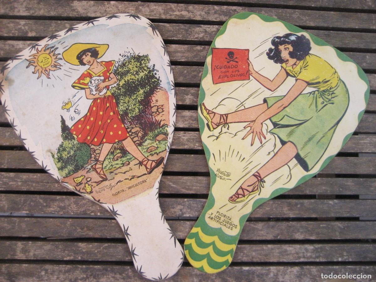 Otros Art&iacute;culos de Coleccionismo en Papel: 2 antiguos Pay pay abanicos Florita protagonista de revista para nil&ntilde;as