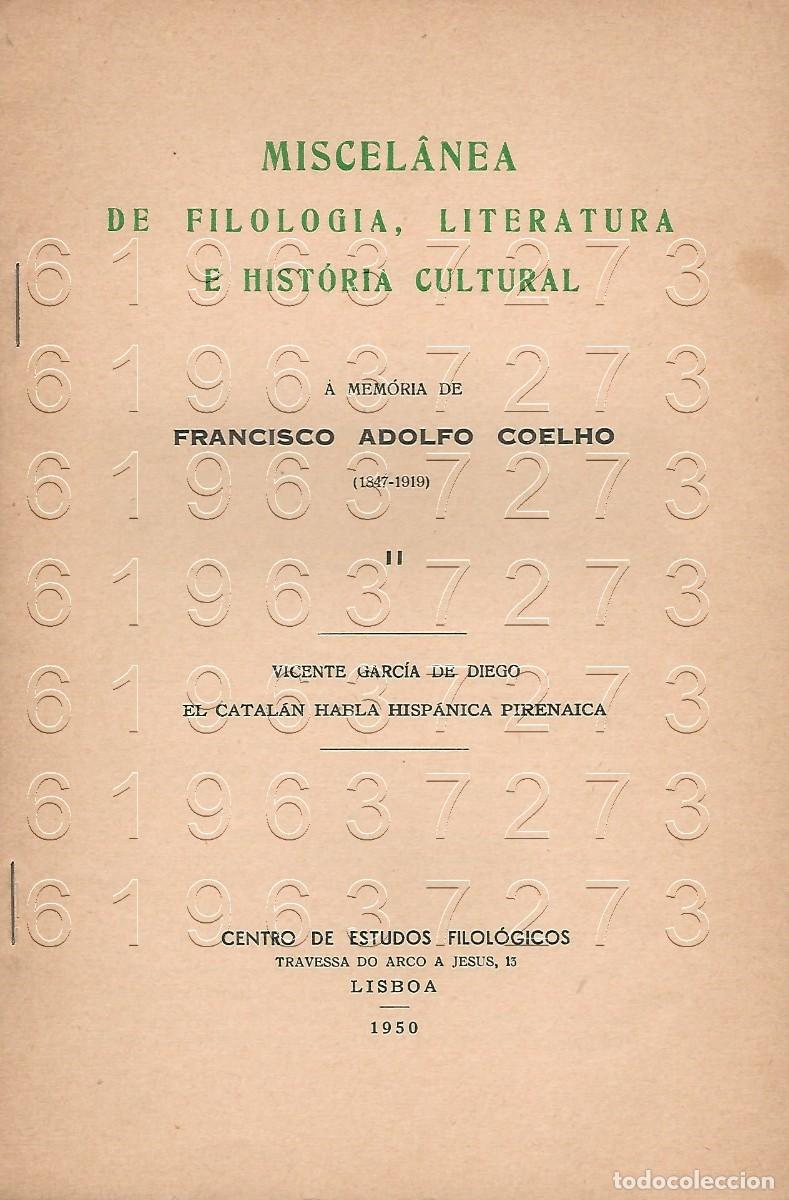 Otros Art&iacute;culos de Coleccionismo en Papel: EL CATALAN HABLA HISPANICA PIRENAICA VICENTE GARCIA DE DIEGO FILOLOGIA OPUSCULO U91