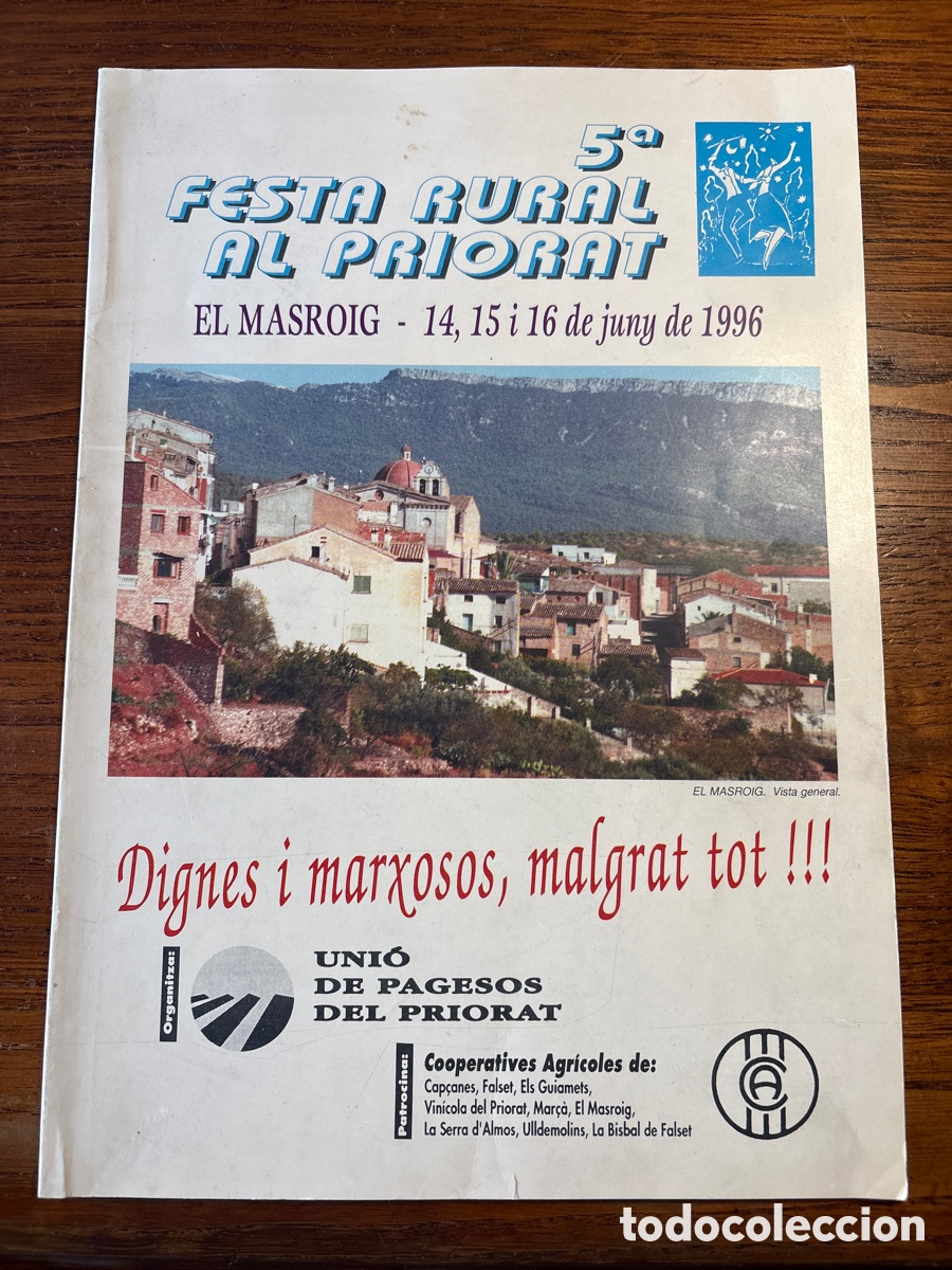 Collectionnisme Papier divers: PROGRAMA FIESTAS 5 FESTA RURAL AL PRIORAT, EL MASROIG 1996
