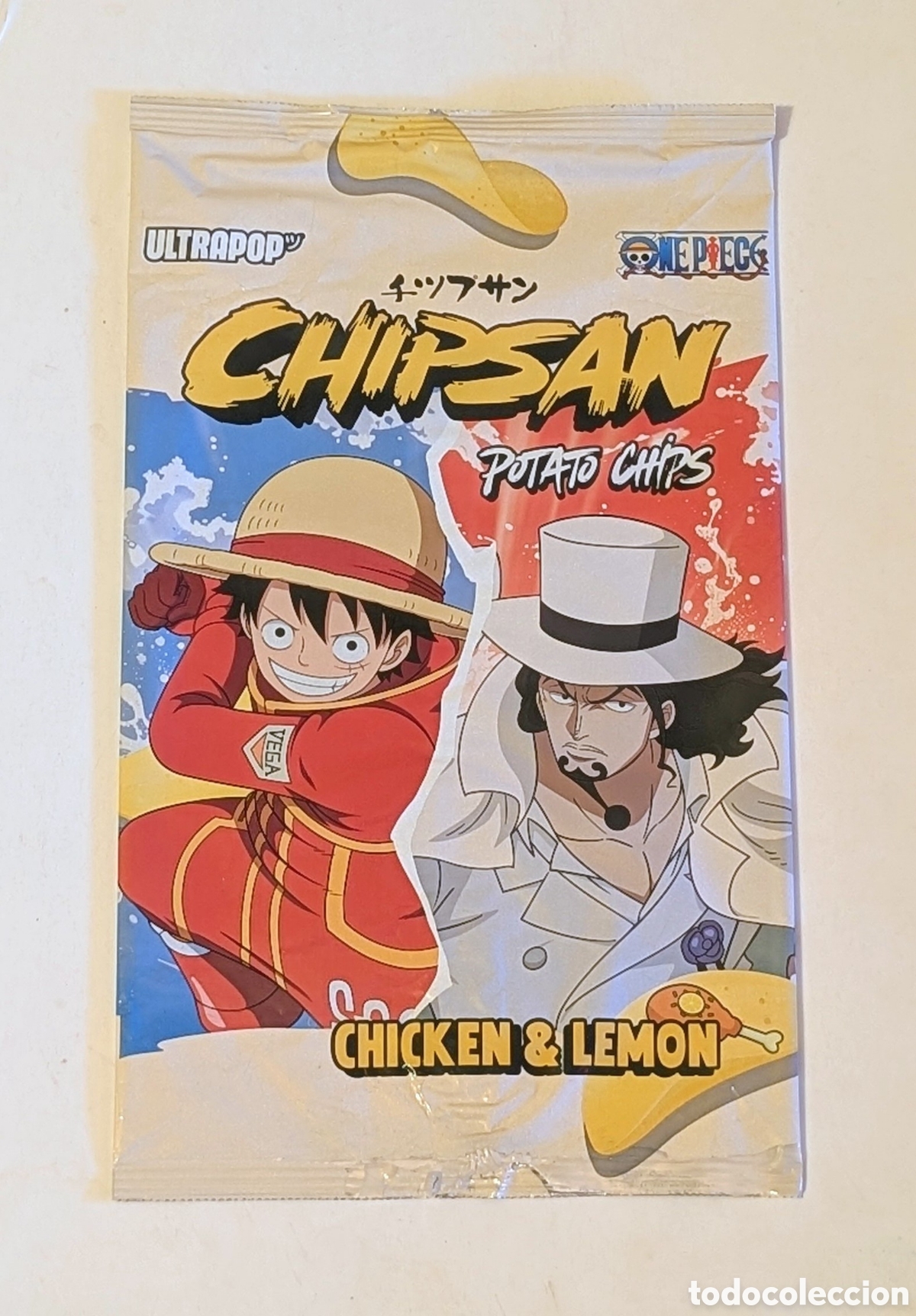 Otros Art&iacute;culos de Coleccionismo en Papel: Envoltorio Bolsa Patatas One Piece. Rob Lucci. Luffy